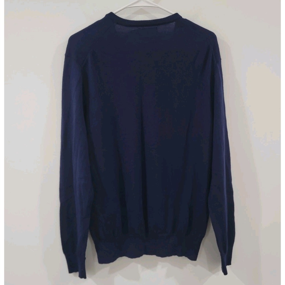 Polo Ralph Lauren Mens Wool V Neck Sweater Size Large Preppy‎ Academia Old Money - Picture 2 of 6